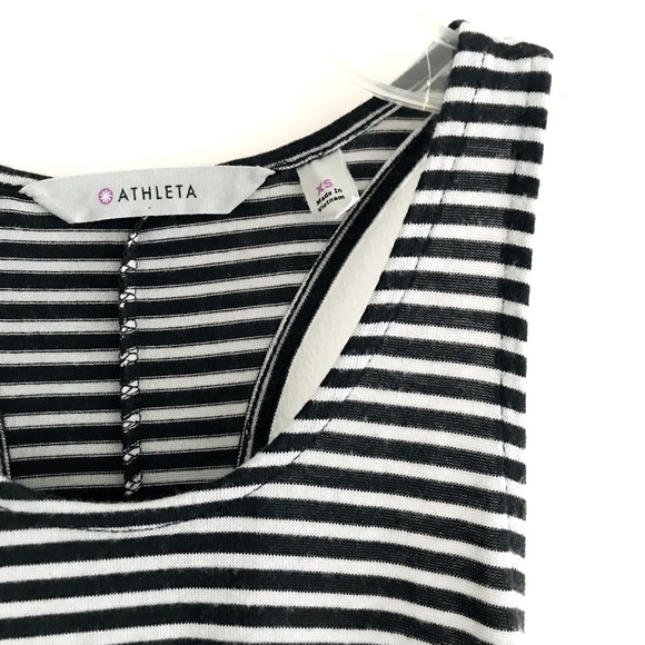 Athleta | Crossroad Racerback Tank Womens Size XS Gray Stripe Crewneck Pullover - Picture 5 of 5